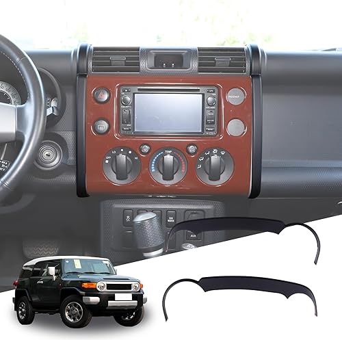 Miniatura 8 de LLKUANG Tira lateral de navegación de consola central de ABS para automóvil para Toyota FJ Cruiser 2007-2021, cubierta de tira decorativa lateral de