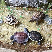 Vista 6 de Volnau Mini figuras de tortugas marinas, 14 piezas, figuras de animales para jardín de infantes, niños, criatura marina del océano, paquete