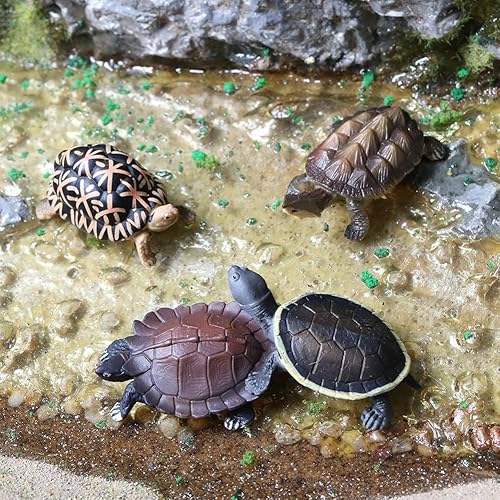 Miniatura 6 de Volnau Mini figuras de tortugas marinas, 14 piezas, figuras de animales para jardín de infantes, niños, criatura marina del océano, paquete