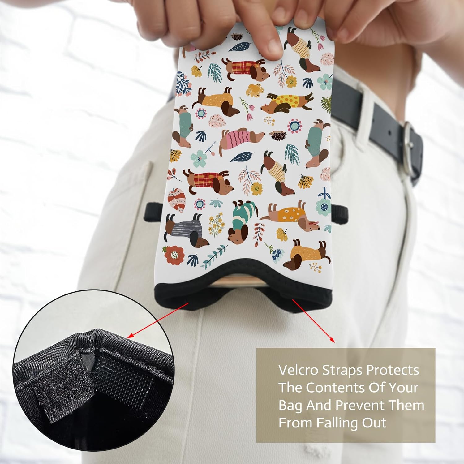 Cell Phone Sleeve Pouch Case Bag with Crossbody Strap Neck Lanyard for Women Men, Weiner Dog Gifts Cell Phone Crossbody Bag 7.1x3.9 Inch - Image 4