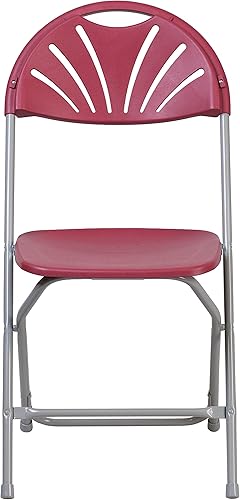 Miniatura 125 de Flash Furniture HERCULES Series - Silla plegable con respaldo de plástico de carbón de 650 libras, 8 unidades Carbón vegetal,Negro