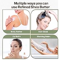 Vista 3 de uh*Roh*Muh Manteca de karité refinada de Francia – Textura suave e inodoro – Manteca de karité de grado cosmético para cuidado de la piel, cuidado