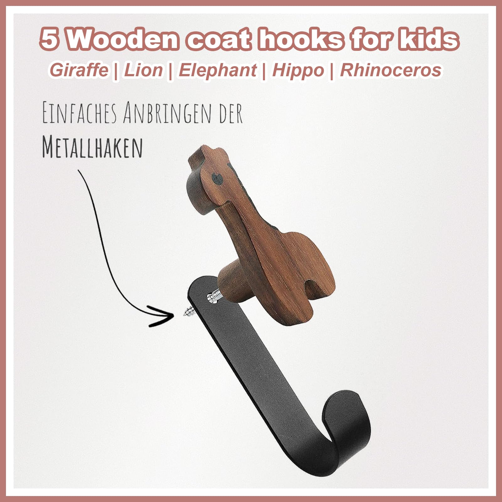 Gancio da parete rotondo in legno, appendiabiti, appendiabiti, guardaroba, camera da letto, bagno, cameretta dei bambini, decorazione, stile Scandi