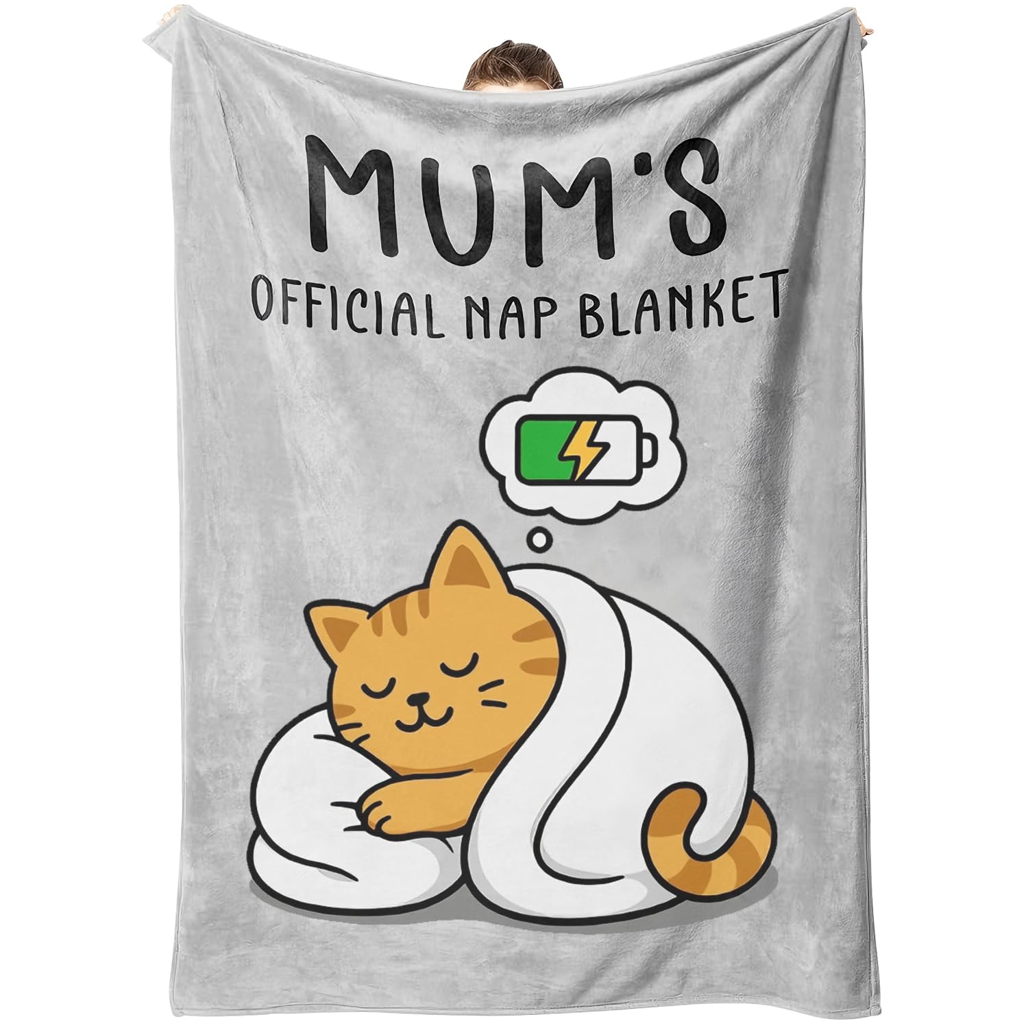 MIFKLMV Mum Gifts Blanket Mum Birthday Gifts Blanket Soft Flannel Throw Present for Mummy Gift for Mum Grandma Wife Gift for Mother's Day Christmas, Thanksgiving, Anniversary (Grey)