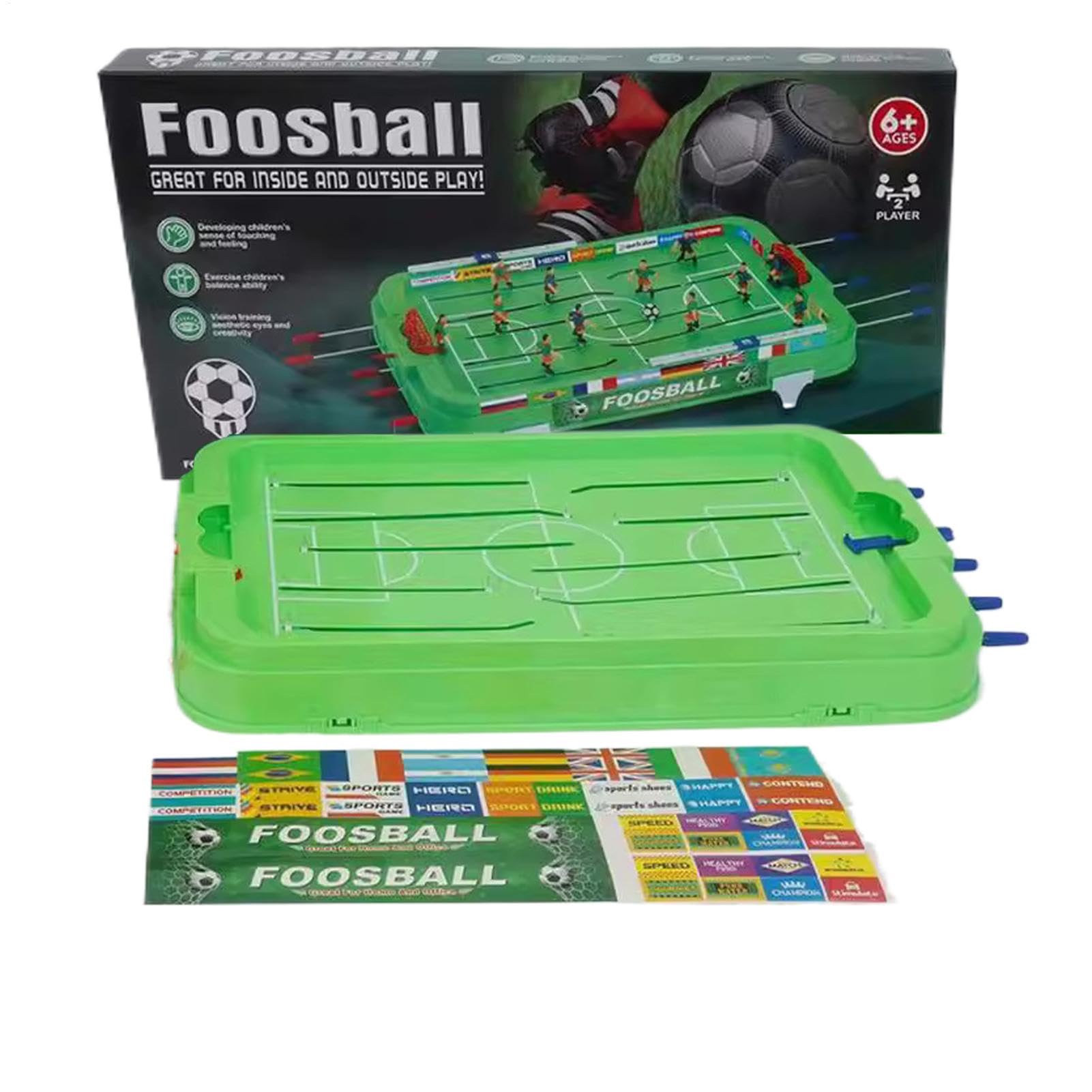 Calciobalilla interattivo da tavolo e squisito gioco compatto da calcio balilla | Calciobalilla compatto per bambini, adulti, per casa, viaggi, esterni, interni, divertimento familiare, intrattenimento