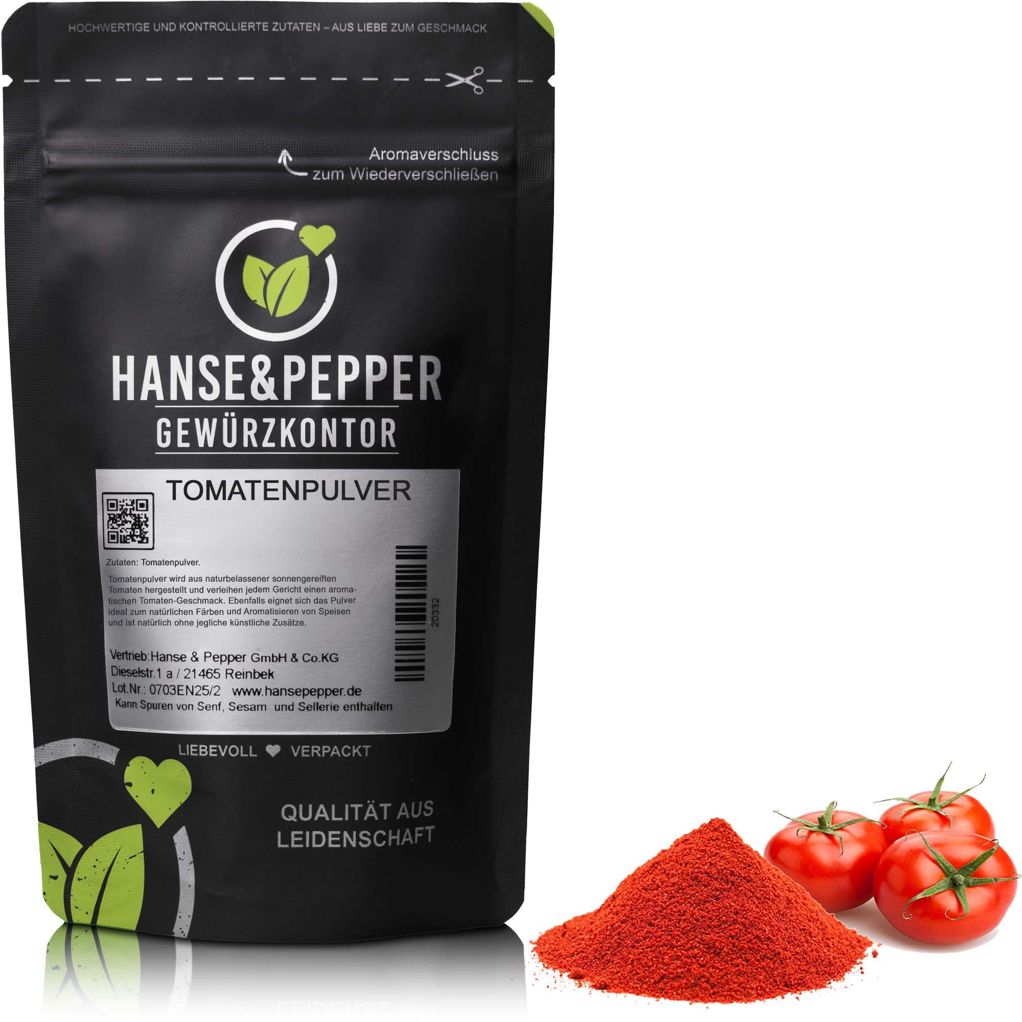 1kg Tomatenpulver aus sonnengereiften Tomaten pulvrig naturbelassen in Spitzenqualität - Gourmet Serie