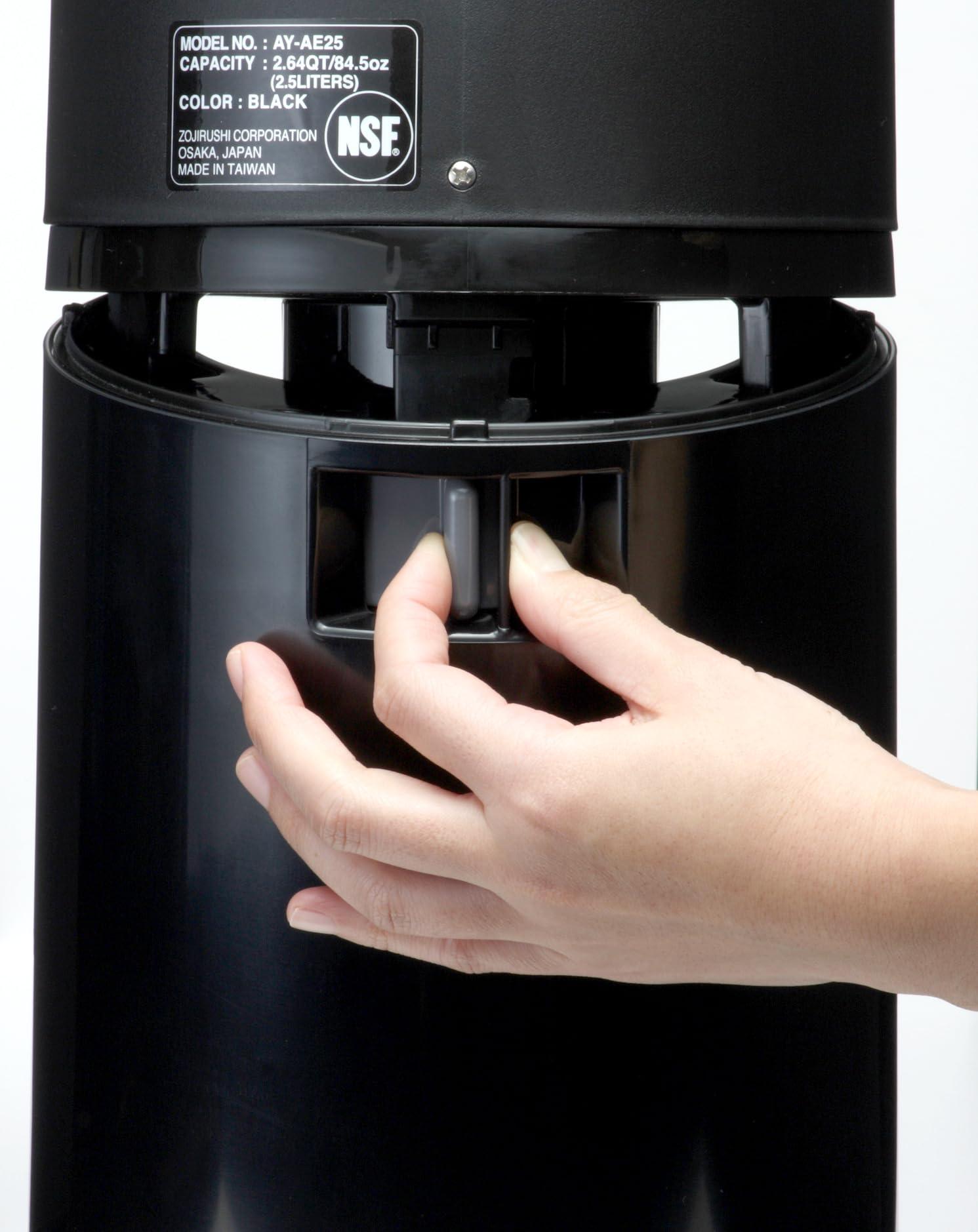 Zojirushi Distributeur de boissons à gravité thermique doublé en verre avec petit serveur à café, 2,4 l, noir