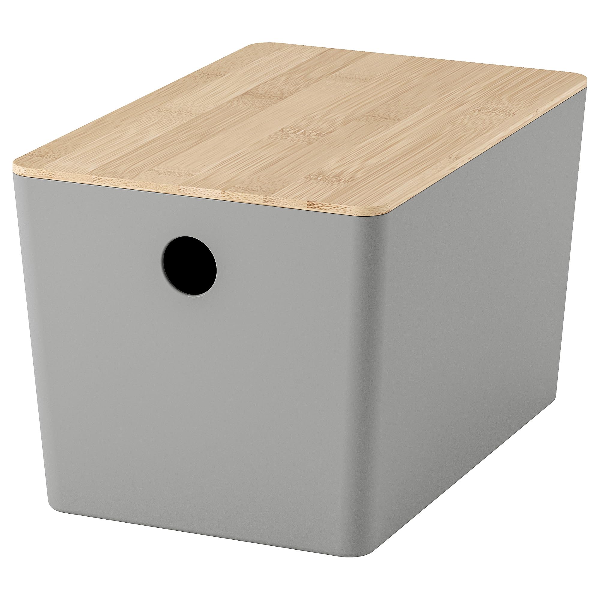 Boîte KUGGIS gris clair ProTuning et couvercle en bambou véritable au design épuré