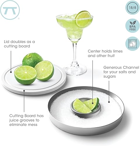 Miniatura 7 de Outset Rimmer de cóctel 3 en 1 de acero inoxidable, acero inoxidable