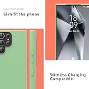 YATWIN Silicone Back Case for Samsung Galaxy S24 Ultra, Soft-Touch Phone Back Cover for Samsung Galaxy S24 Ultra - Mint Green gallery image