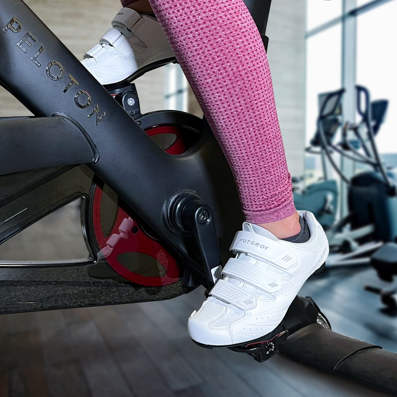 Uomo Scarpe da Ciclismo per Donna, Scarpe Compatibili con Peloton &Look Arc Delta, Scarpe da Unisex per Biciclette