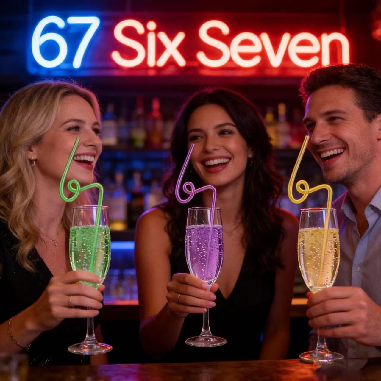 6-7 Meme Party Supplies Straws - 67 Popular Saying Crazy Silly Straws - Funny Six Seven Internet Meme Reusable Drinking Straw for 6 7 Meme Gen Theme Birthday Party Decorations Favors - Image 4