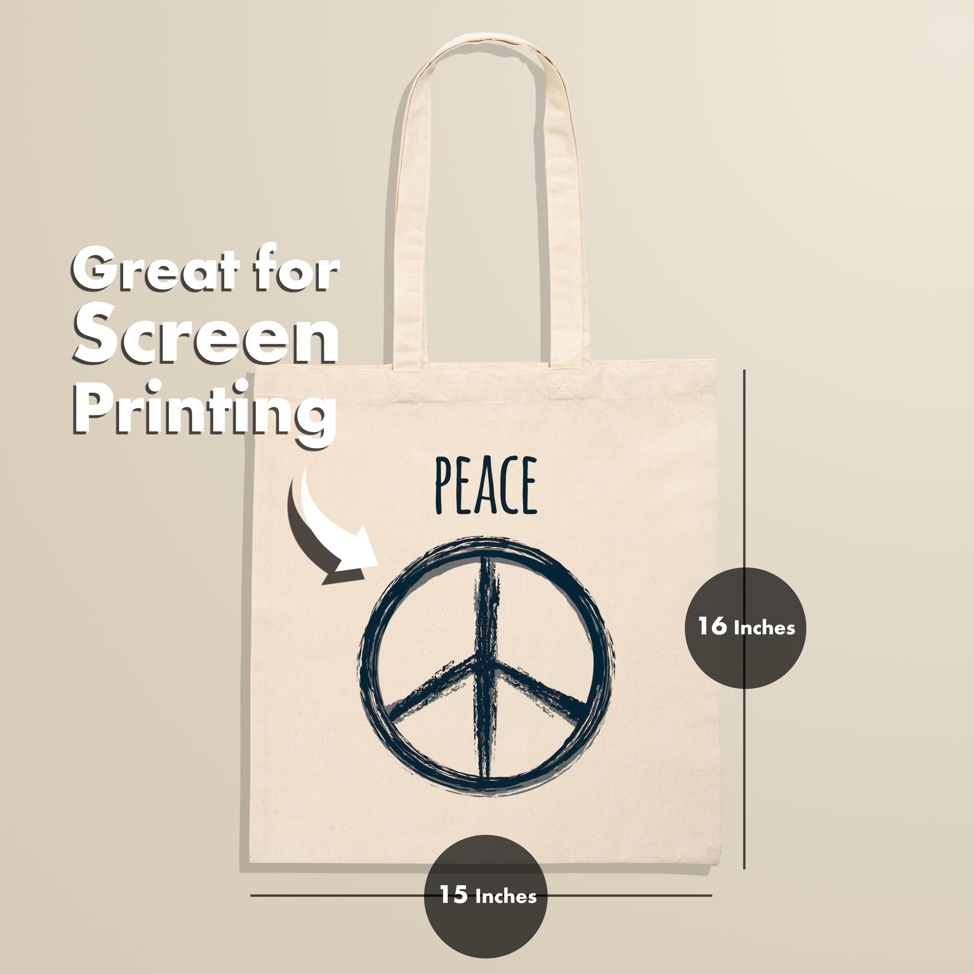 CARRYWELL |No fabricado en China| Bolsa de comestibles reutilizable, bolsa de lona ecológica, bolsa de compras, algodón orgánico ligero