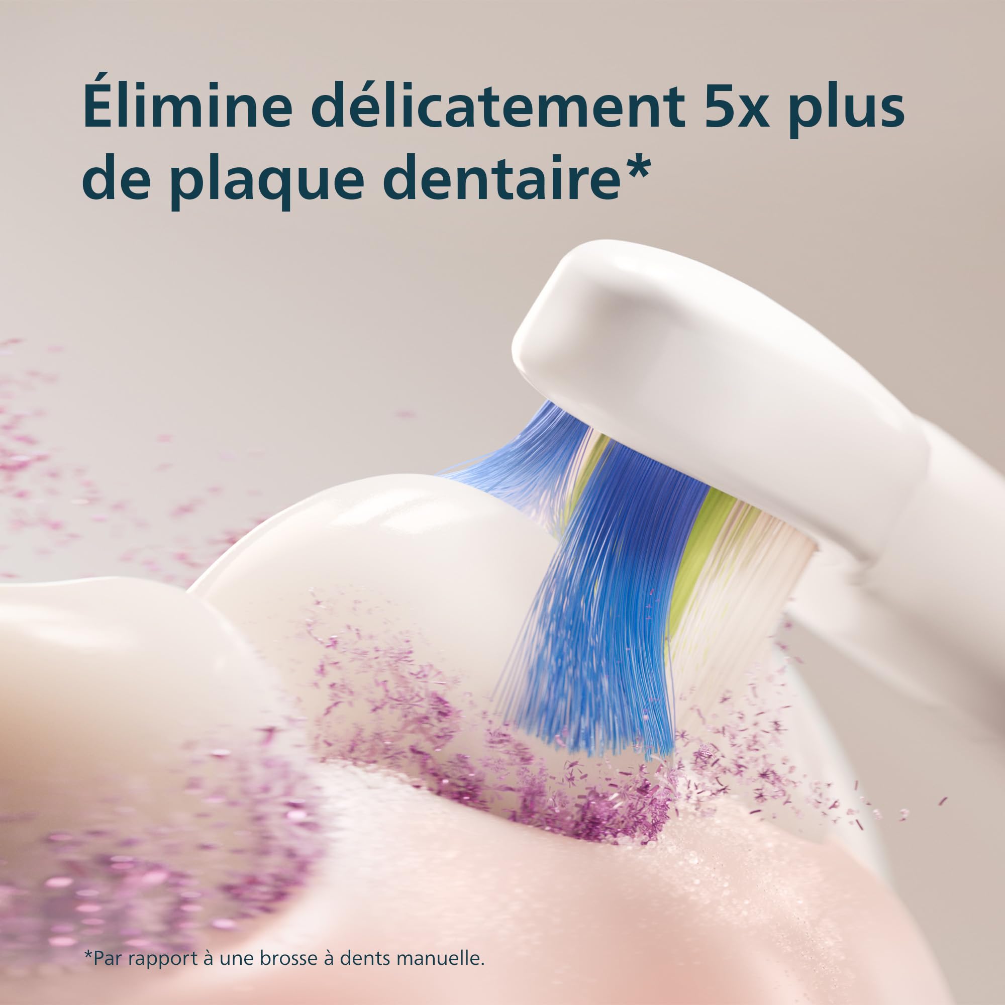 Philips Sonicare série 3100 – Brosse à dents électrique, capteur de pression, 3 intensités, EasyStart, SmarTimer, 14 jours d’autonomie, étui de voyage, coloris blanc, modèle HX4033/21, [Nouveau]