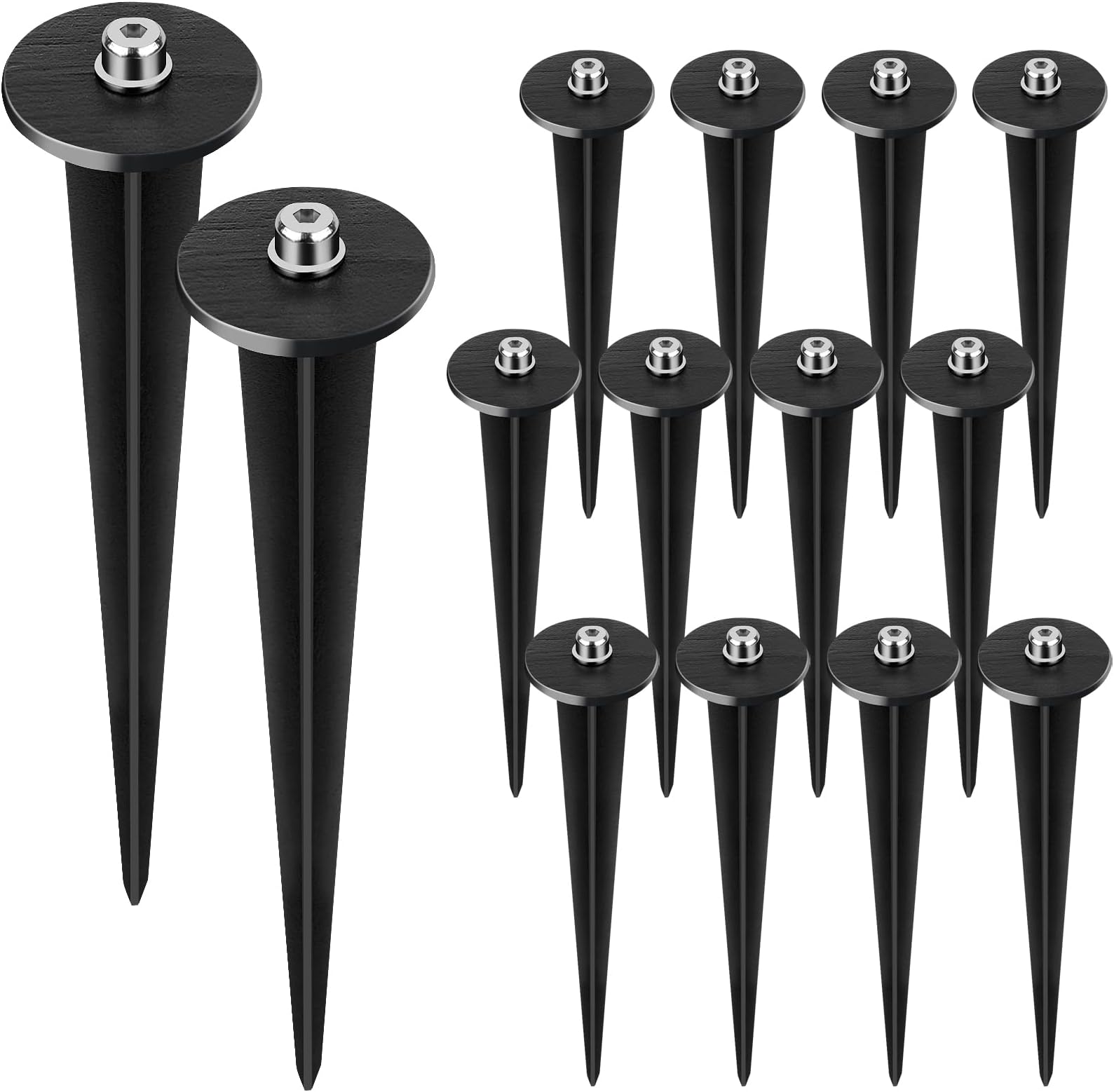 12 Pack Metal Replacement Stakes Spike, Solar Light Stakes