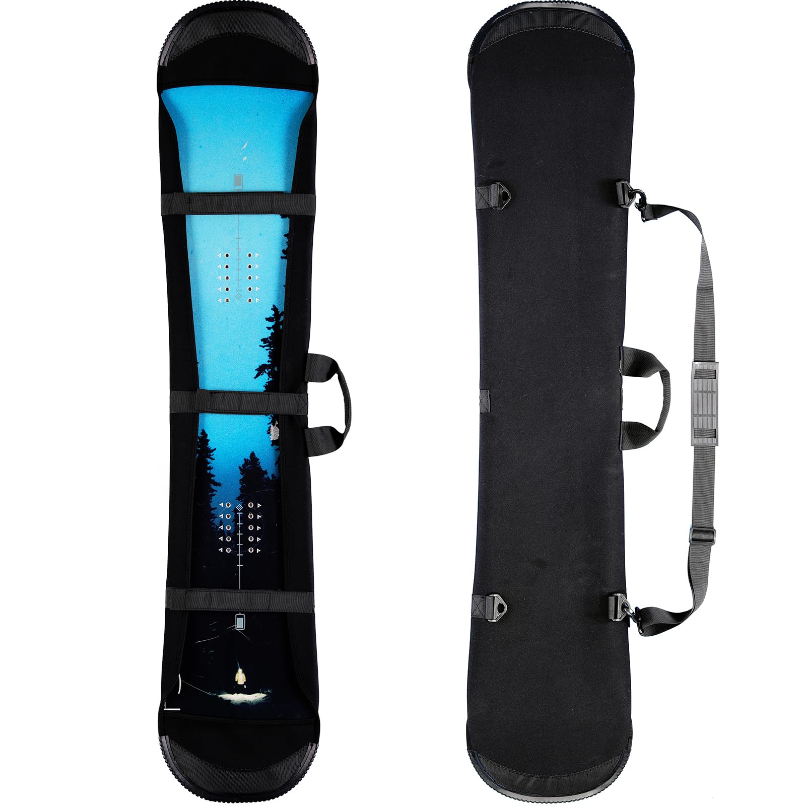 Funda para snowboard, bolsa de snowboard ajustable suave con correa para el hombro con ribete