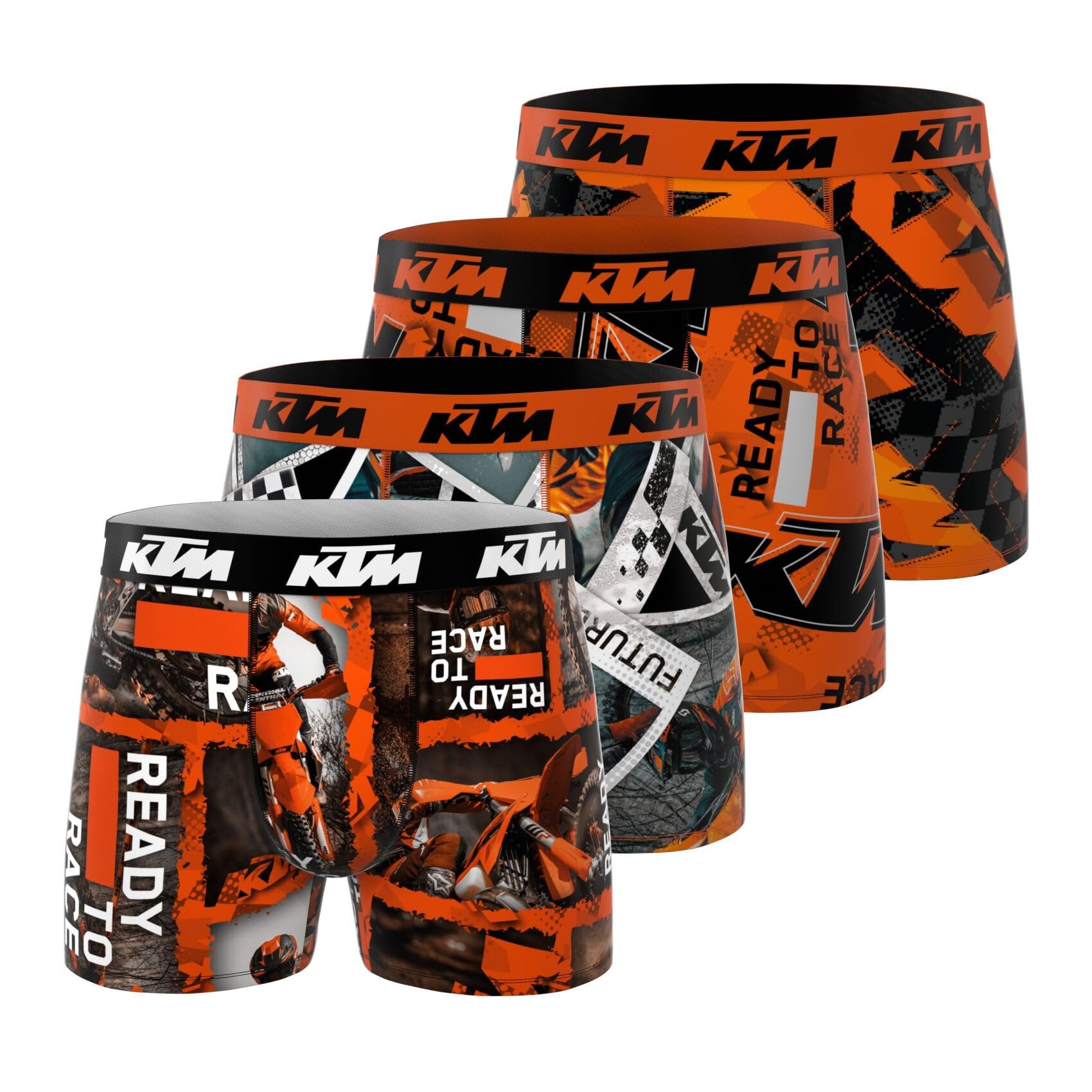 KTM Boxer hombre, calzoncillos para hombre, estiramiento y ultra suave (juego de 4)