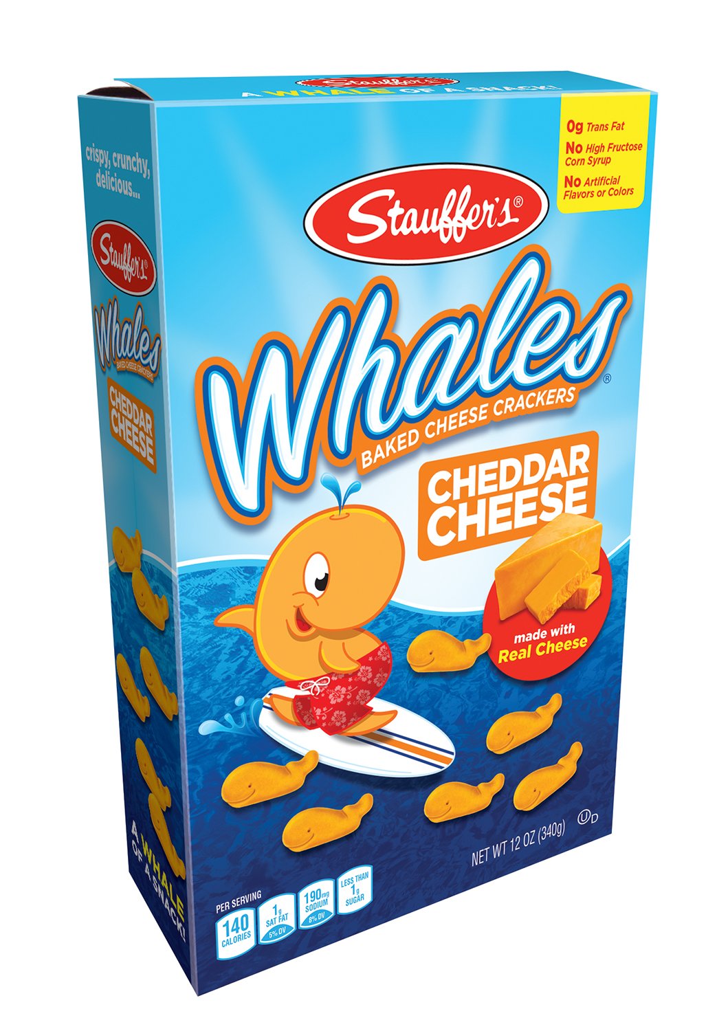 Stauffers Cheddar Whales, 12-Ounce Boxes (Pack of 6)