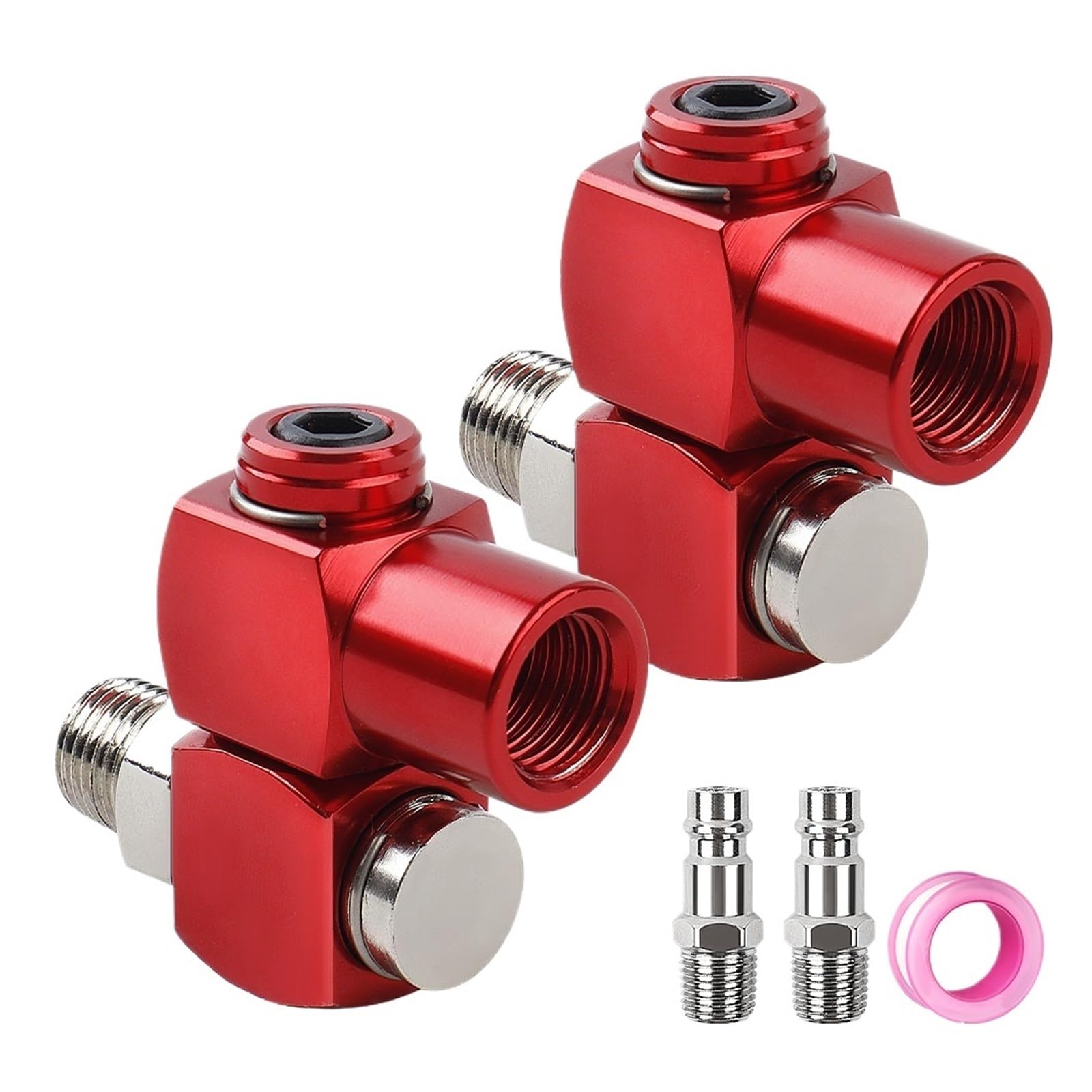 Xiaoshitou B 2 Pack1/4 360° Swivel Pneumatic Hose Connector Adapte For Air Compressor(B)