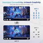 15.6 Inch Laptop, Win 11 Laptops with Office 365, 16GB RAM 1024GB SSD, Celeron Quad-Core, 180° Lay-Flat Display, 7000mAh Battery, Full-Featured Type-C, Business Student Notebook(Blue)