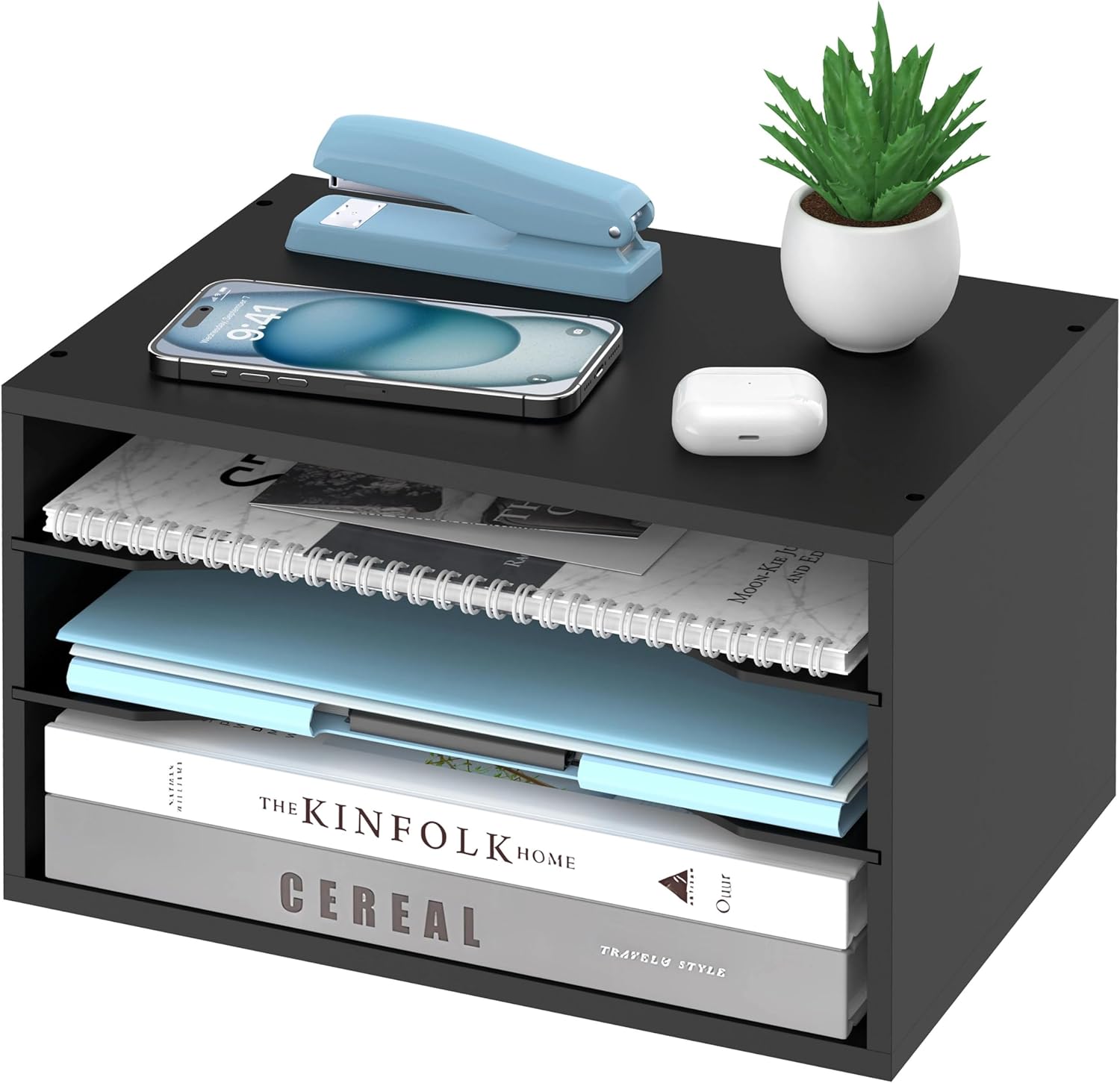 Wood Paper Tray Organizer