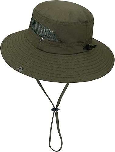 Miniatura 8 de Sombrero de sol para niños al aire libre UPF 50+ sombreros de sol de ala ancha para niños, sombrero de pesca, sombrero de pesca de 5 a 12 años