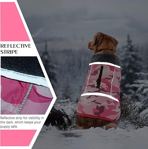 Miniatura 4 de QBLEEV Abrigo cálido para perro, chaqueta reflectante para perro, abrigo de invierno impermeable para perro, cuello alto, ropa de perro para clima