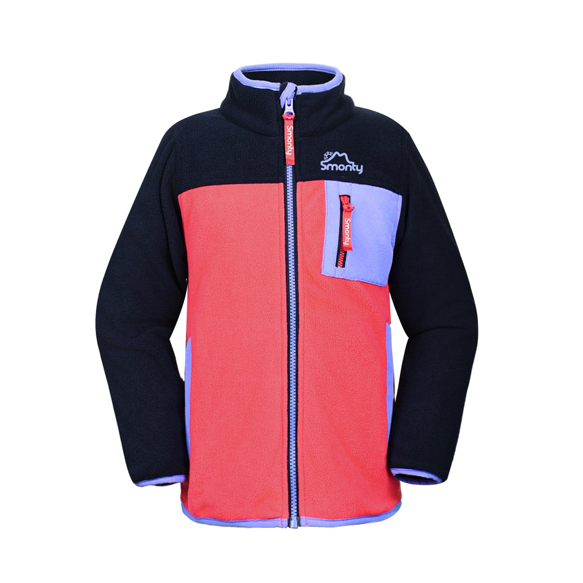SMONTY Veste polaire enfant, Veste légère zip extérieur garçons et filles, Manteau doux chaud superposable