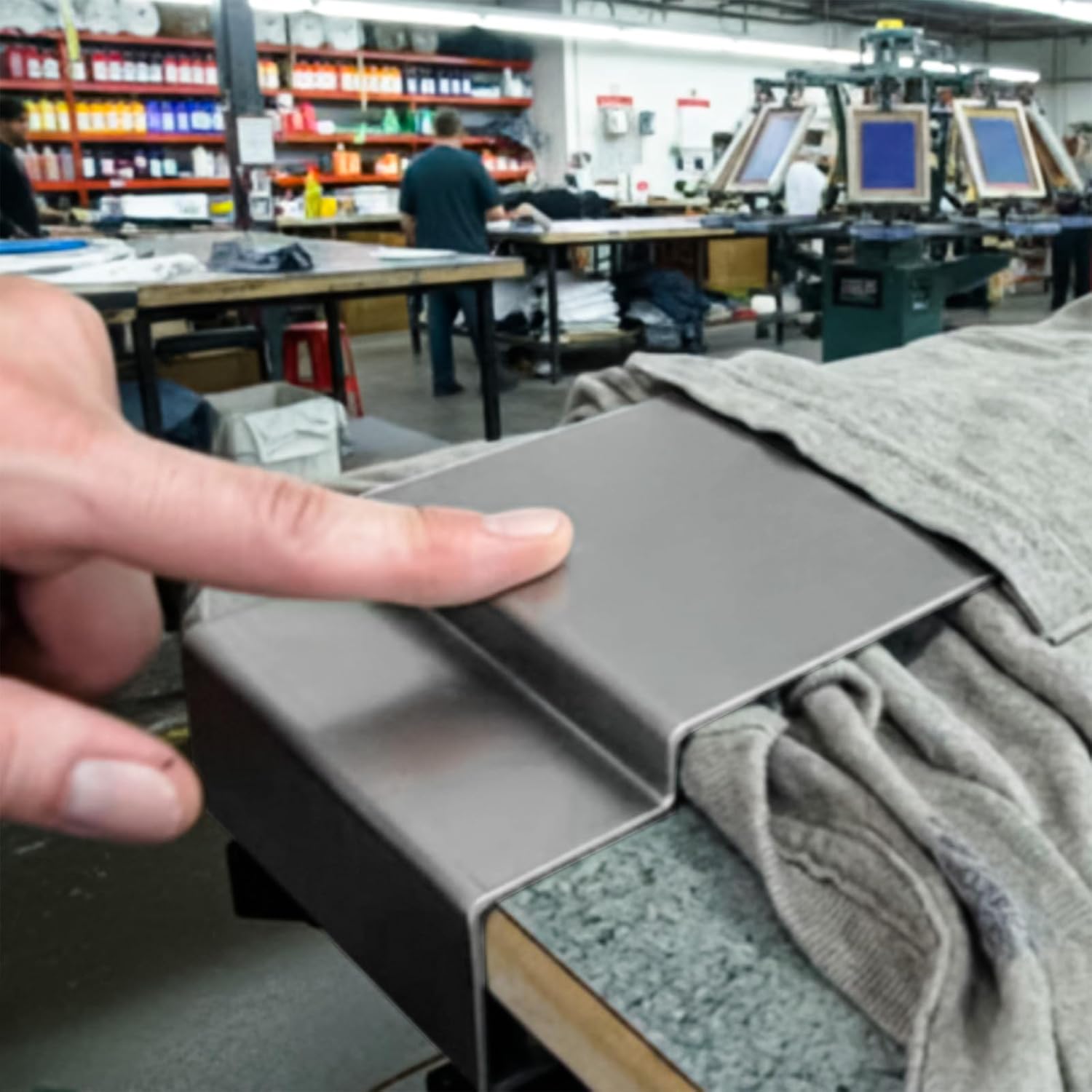 Lounsweer Pocket Printing Attachment for T-Shirt Platen, Universal Screen Printing Pocket Attachment for Sleeves & Tag Fits Most Standard Platens Screen Supplies & Accessories