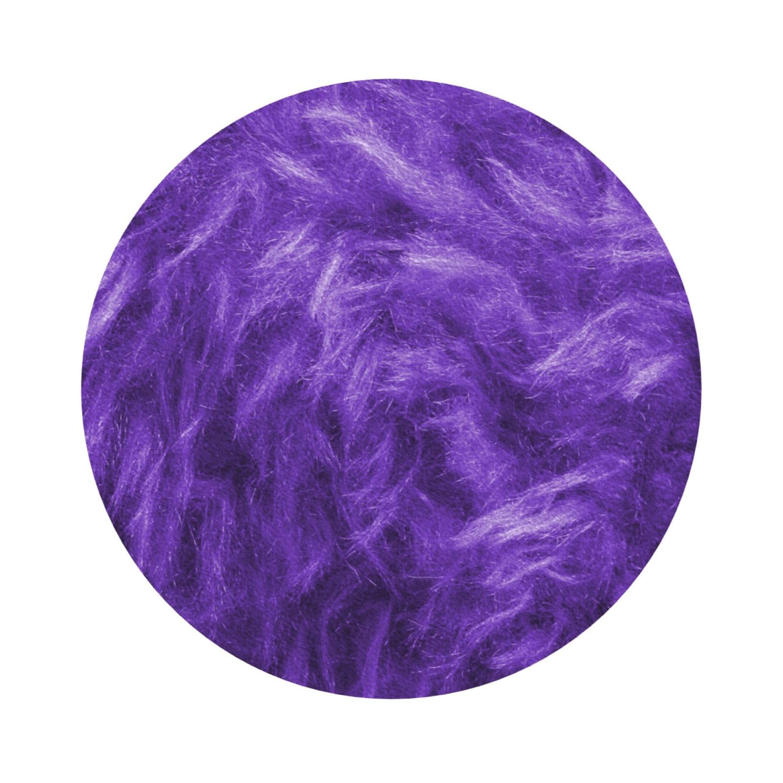 purple PU Leather Coasters Set of 6 Round Drink Coasters