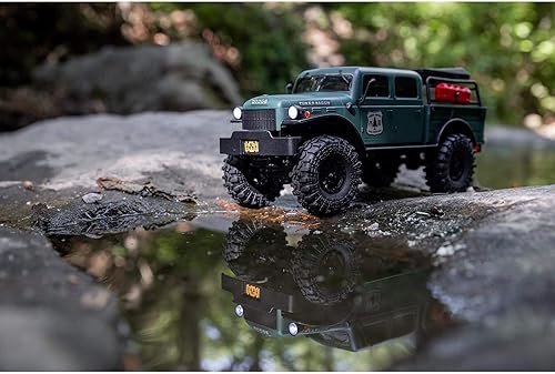 Miniatura 3 de Axial Camión RC SCX24 40's 4 puertas Dodge Power Wagon verde 124 4 ruedas Drive-RTR (todo lo necesario para correr incluido) AXI00007T2