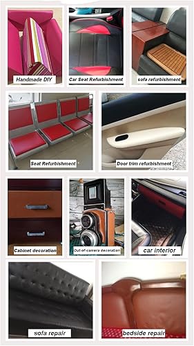 Miniatura 3 de Parche de reparación de cuero, 26 colores, 54 x 19 pulgadas, patrón de lichi, parche de reparación de cuero autoadhesivo para sofás, sillas de