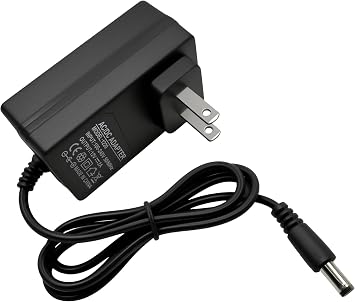 12V 2A Power Supply Adapter, AC 100-240V to DC 12V 2A 24W, 5.5x2.5mm Plug Fits 2.1mm, 5ft Cord for LED Strips, CCTV Cameras, Audio Systems