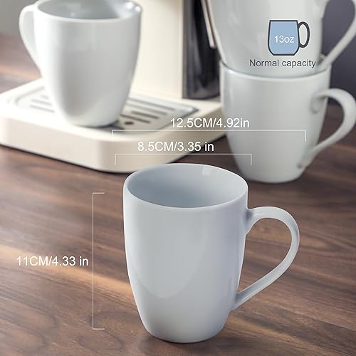 Miniatura 9 de fMBB Tazas de café de porcelana esmerilada mate para restaurante con cucharas pequeñas de mango largo juego de 2 regalo para personal de oficina o