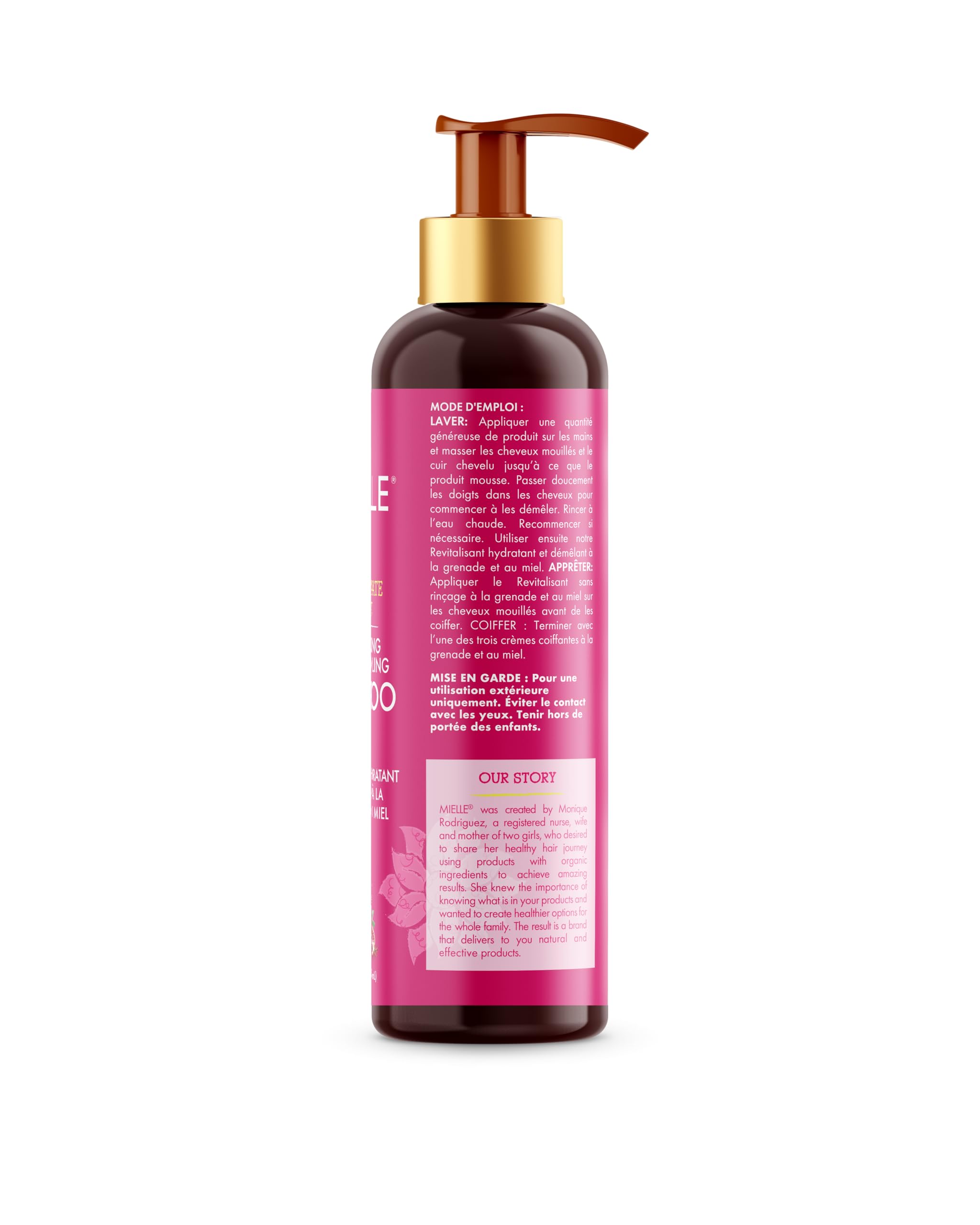 Mielle Pomegranate & Honey Detangling & Moisturising Shampoo, Curly Hair Shampoo for Women - Image 2