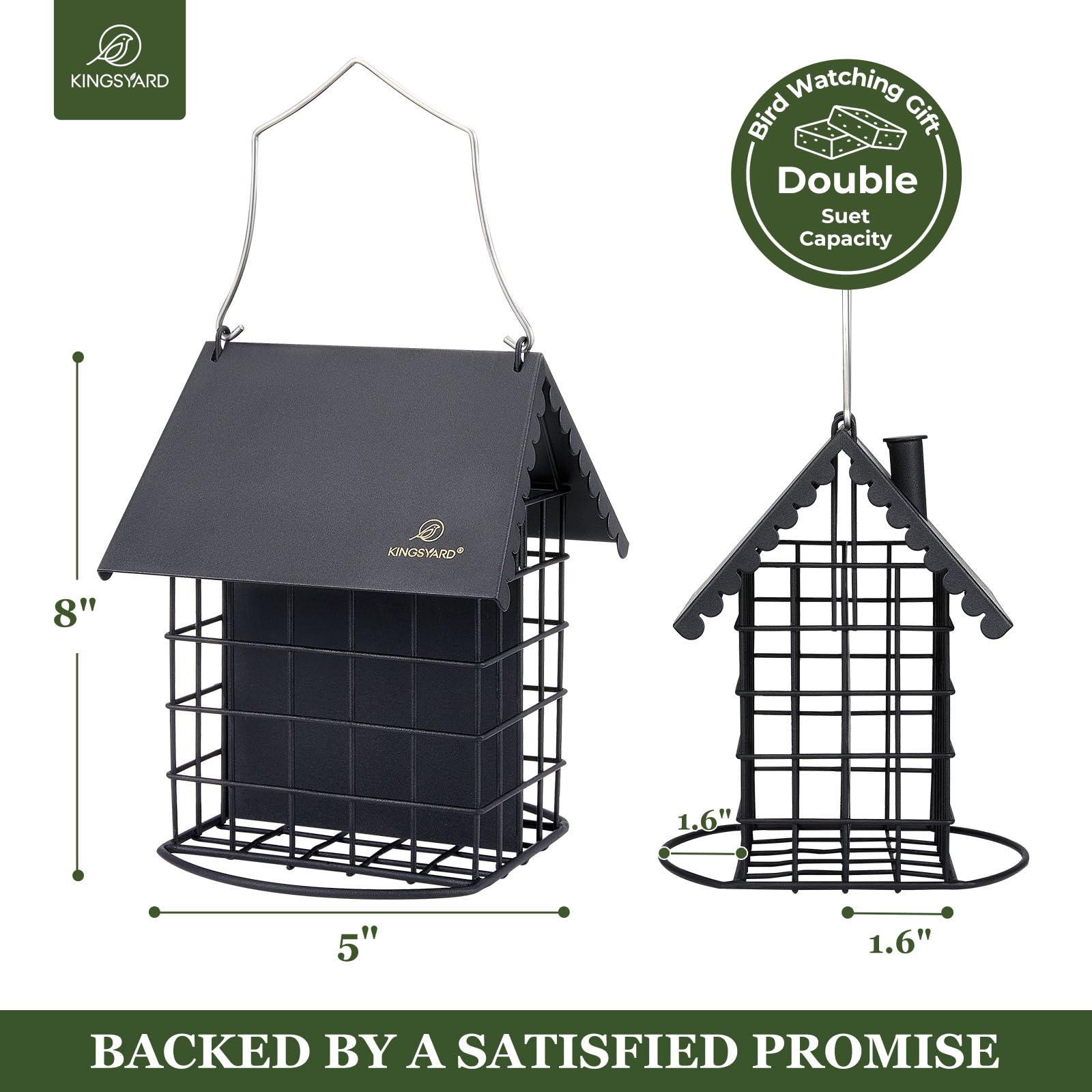 Kingsyard All Metal Suet Bird Feeder -5