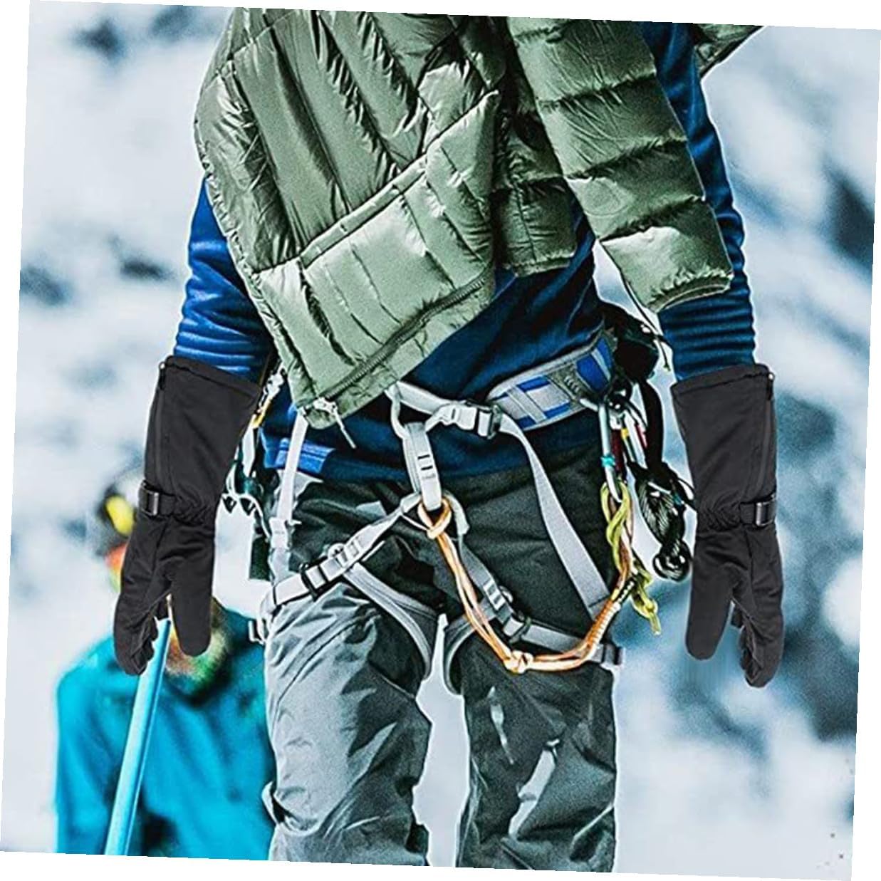 Alipis Rechargeable Electric Heated Ski Gloves with Flexible Finger Design Thermal Winter Gloves for Men Women Outdoor Sports Mountaineering Hiking Camping Warmers