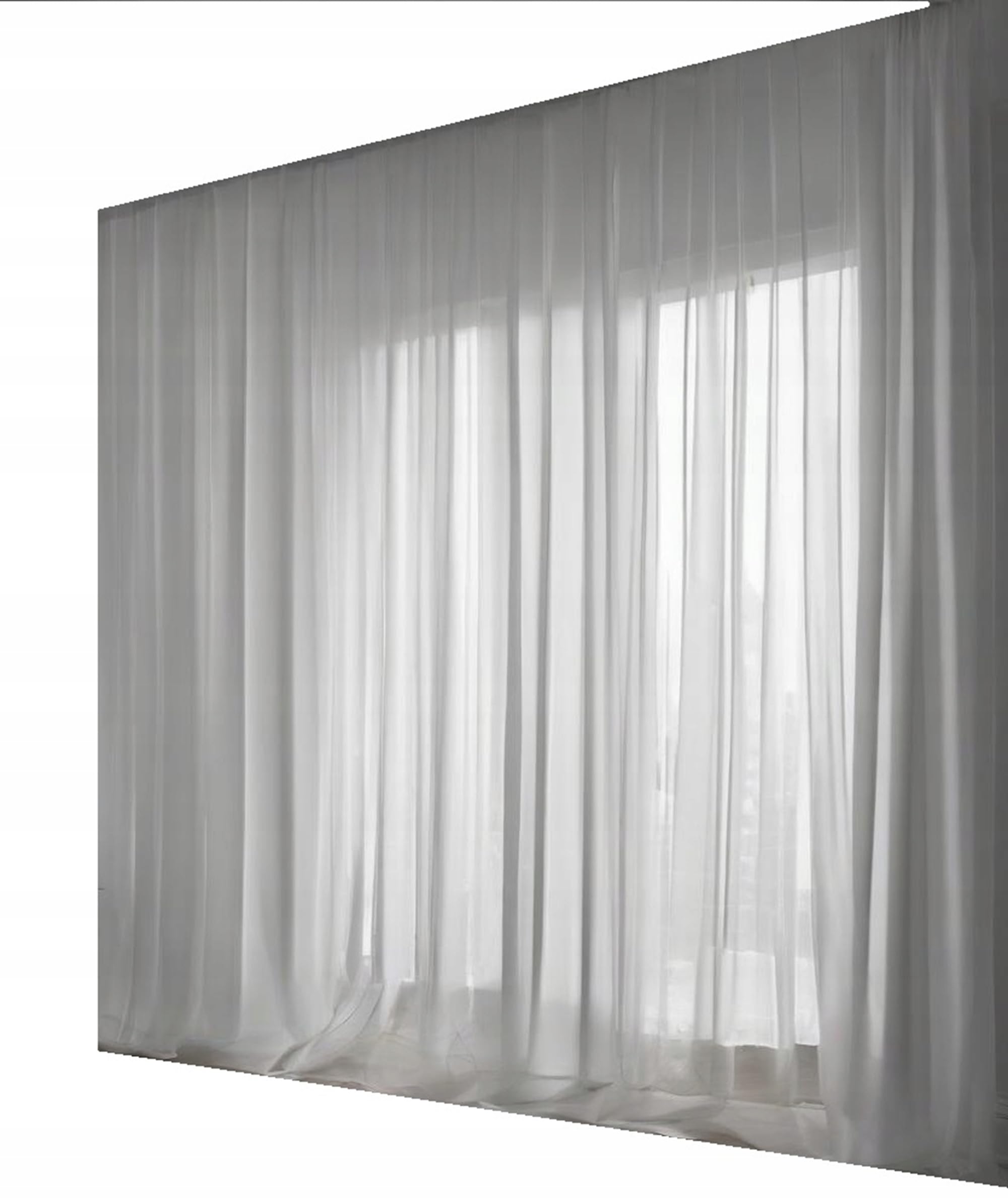 Tende Bianche in Voile 700x280 cm (LxA) Altabadia Trasparenti Corte o Lunghe Moderne Lisce con Nastro Arricciato Cucite Pronte per il Soggiorno