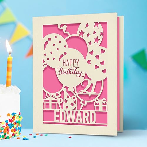 Miniatura 2 de EDSG Tarjetas de cumpleaños personalizadas para mujeres y hombres, tarjeta de feliz cumpleaños para hermana, mamá, papá, hija, hijo, esposo,