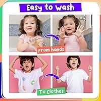 Vista 7 de Chalkola 6 Marcadores de Puntos Lavables para Niños Pequeños de 1 a 3 años Rotuladores de Bingo No Tóxicos para Niños Pequeños de 2 a 4 años