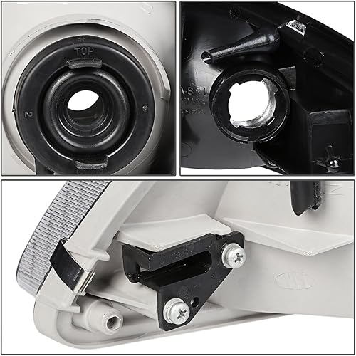 Miniatura 10 de Auto Dynasty 4 piezas de carcasa negra izquierda+faro derecho + lámparas de esquina transparentes compatibles con Mazda 626 6 generación 98-99