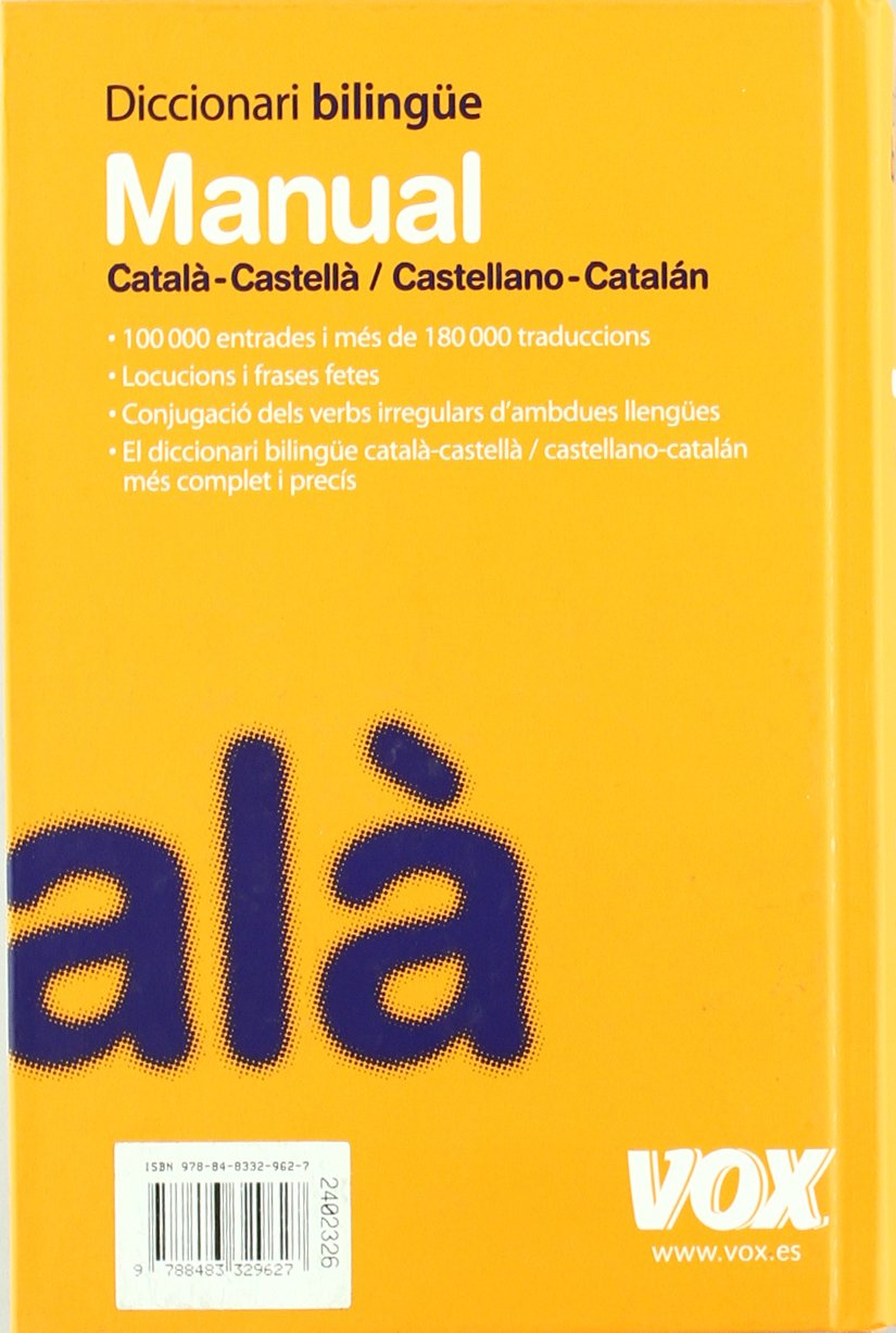 Diccionari Manual Català-Castellà / Castellano-Catalán (Vox - Lengua Catalana - Diccionarios Generales)