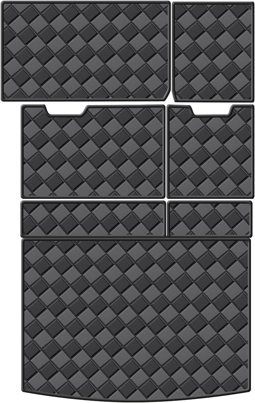 Cargo Mat for 2015-2020 Chevrolet Suburban/GMC Yukon XL 8 Seats (2nd Row Bench Seat) Trunk Mat & 2ND+3RD Row Rear Backrest Mat, All Weather Rear Cargo Liner Back Seat Cover Protector