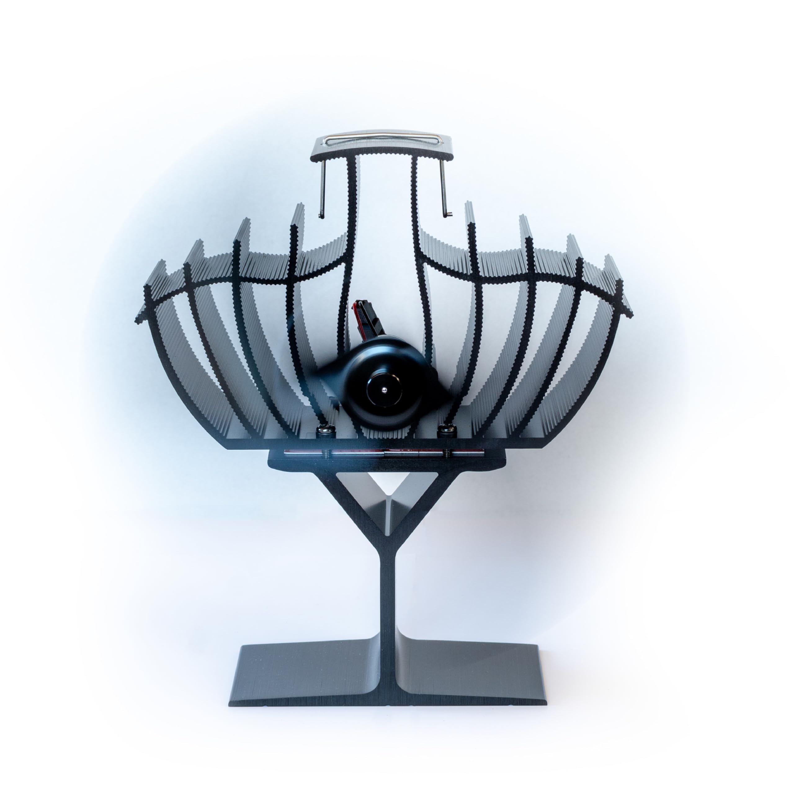Le Bouscatier Ventilateur de poêle à bois 2 lames 21cm, double puce alimentées par la chaleur sans électricité pour poêle à bois fonte et acier, gant anti-chaleur et thermomètre offert