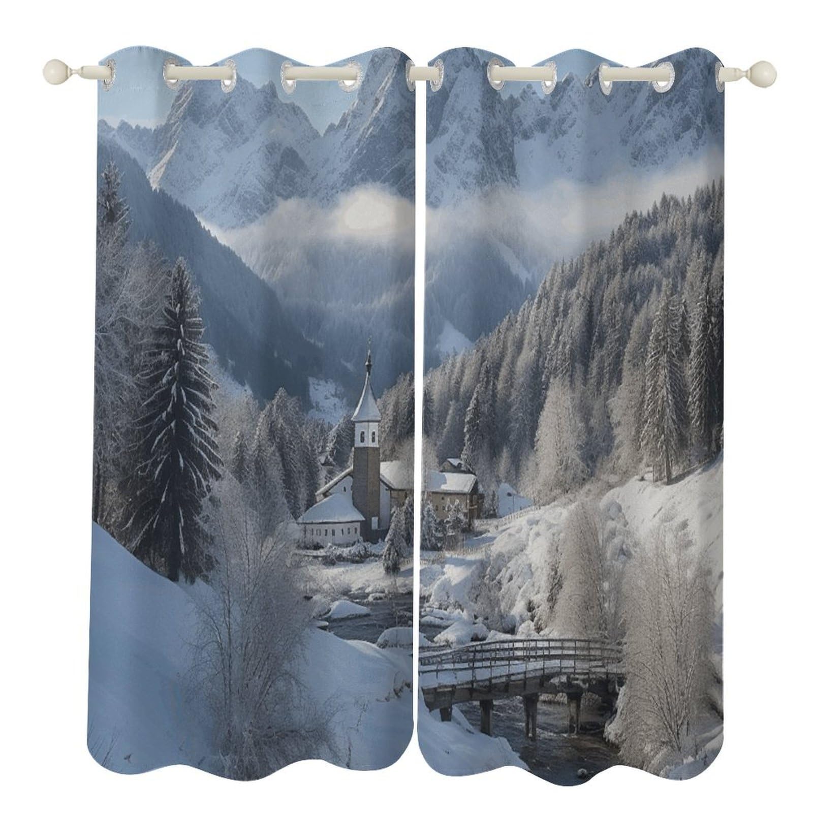 Rideaux isolation thermique occultants Alpes bavaroises pour chambre