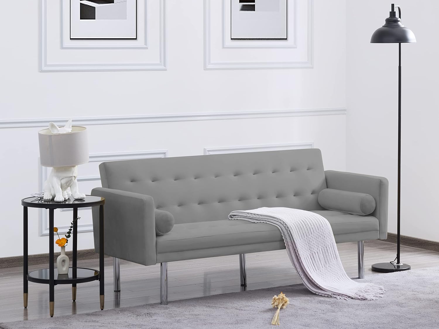 YUNLife&Home Loveseat Sofa,Modern Decor Accent Futon Love