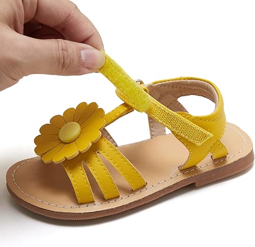 Miniatura 7 de GINFIVE Sandalias para niñas pequeñas, sandalias para niñas y niños pequeños