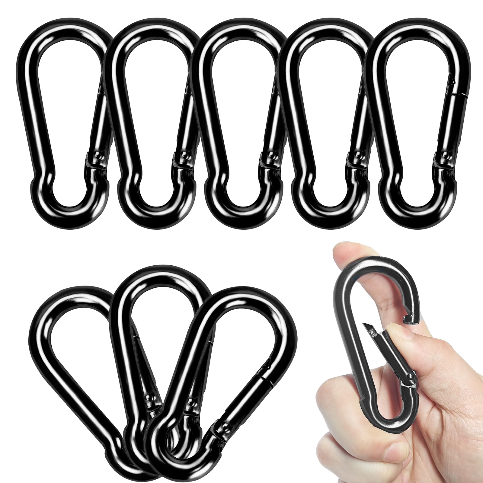 Federkarabiner, schwarzer Karabiner
