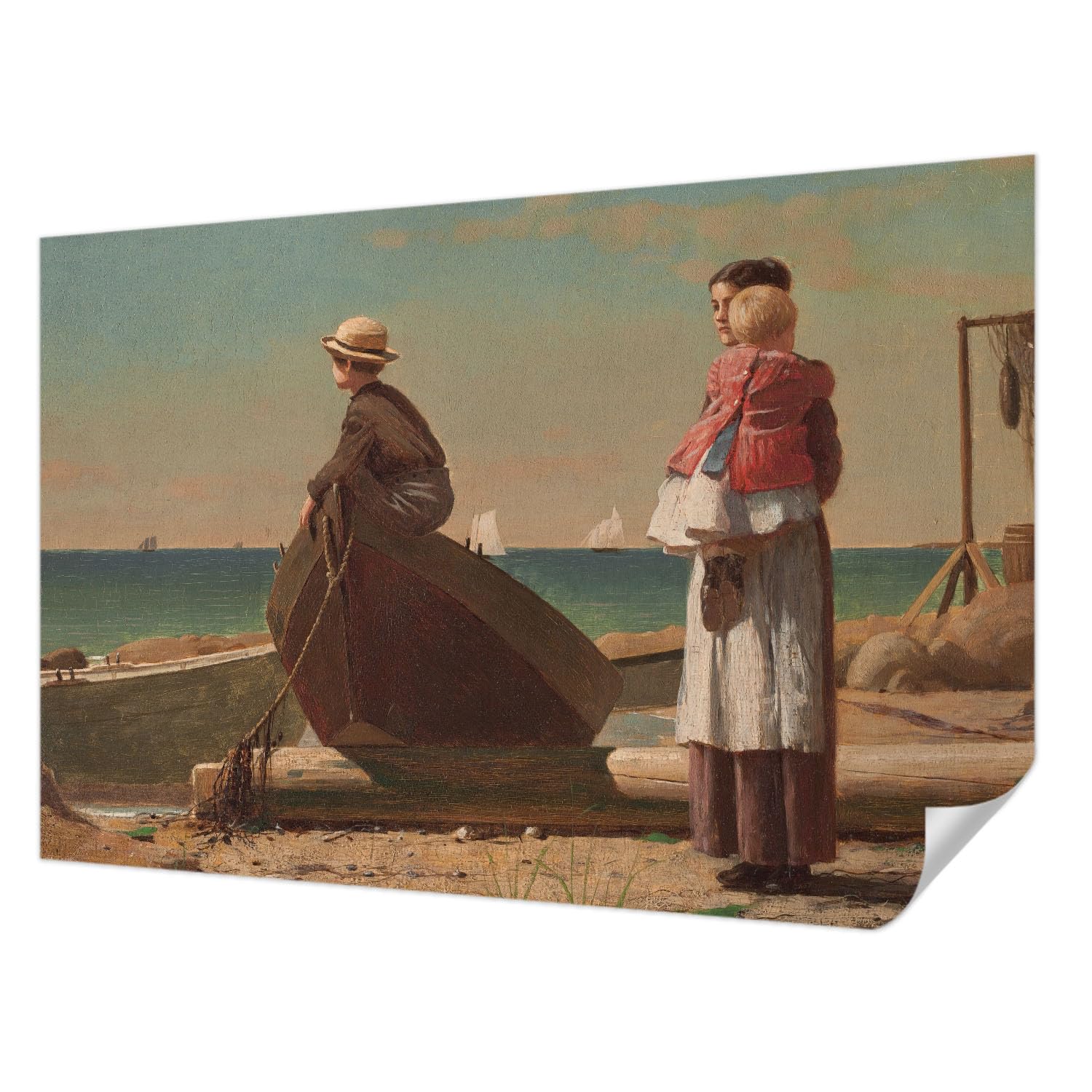 Papier peint autocollant bord de mer 104x70 cm pour décoration de salon