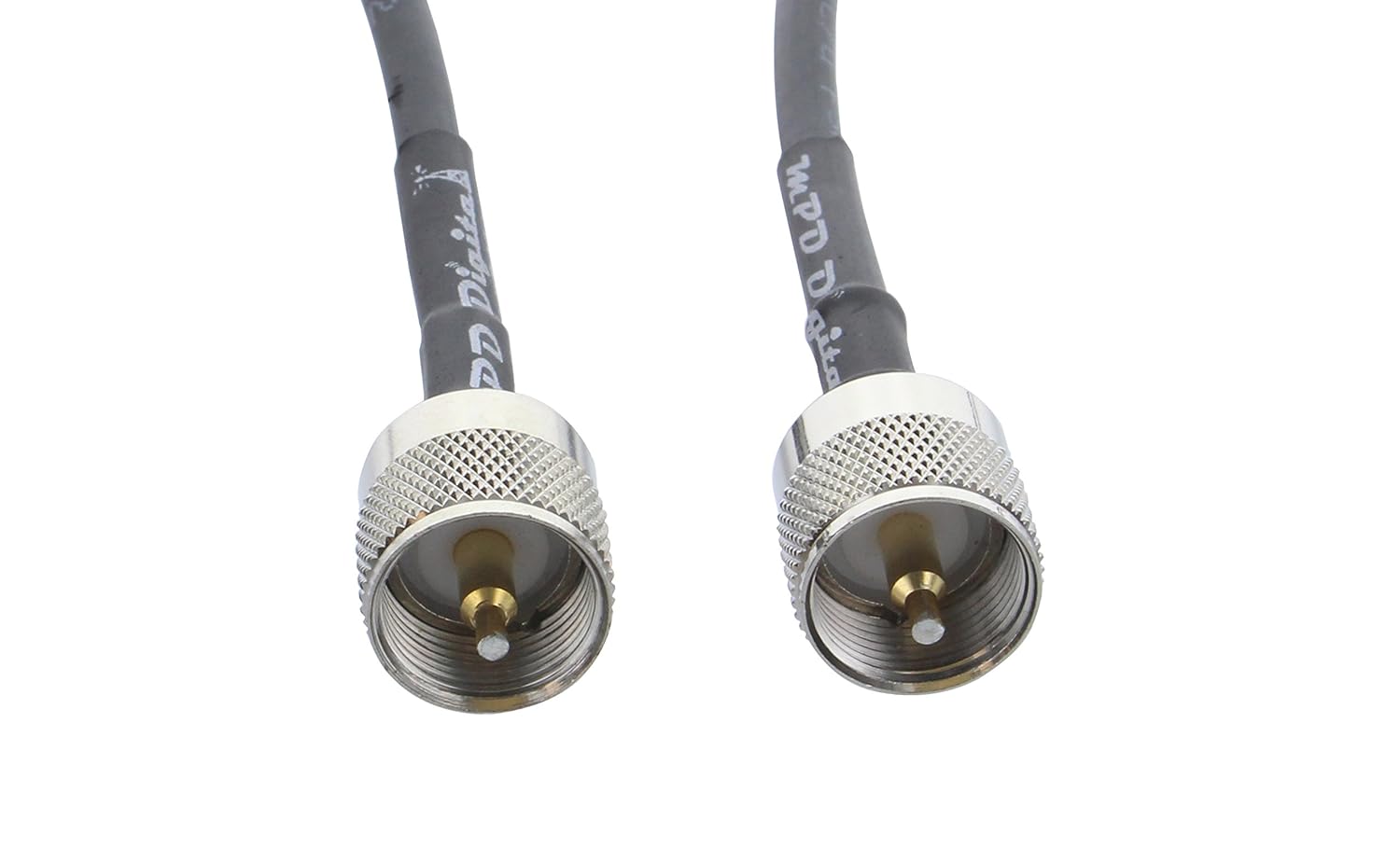 MPD Digital RG58-PL259-PL-259-male-25FT UHF PL-259 Male Connectors on RG-58 CB Ham Radio Coaxial Cable Jumper with MILSPEC MIL-C-17 RF Coaxial Cable (25 FT)